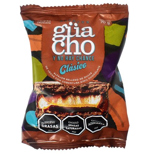 Alfajor GÜACHO Clásico Chocolate 70 g