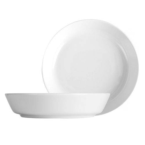 Set x 2 Platos Hondos 20 cm Blancos