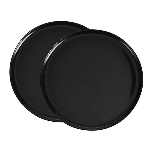 Set x 2 Platos Llanos 26 cm Negro