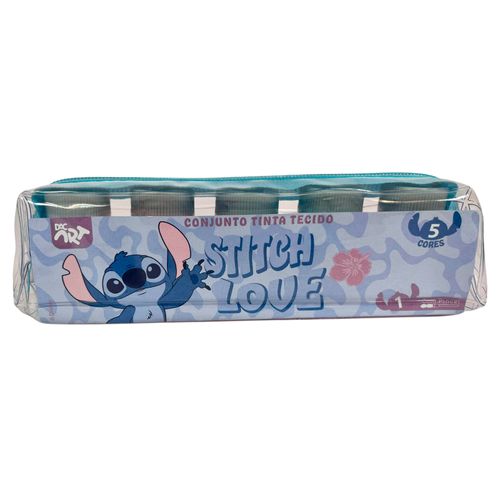 Pack cartuchera + pintura tela Stitch
