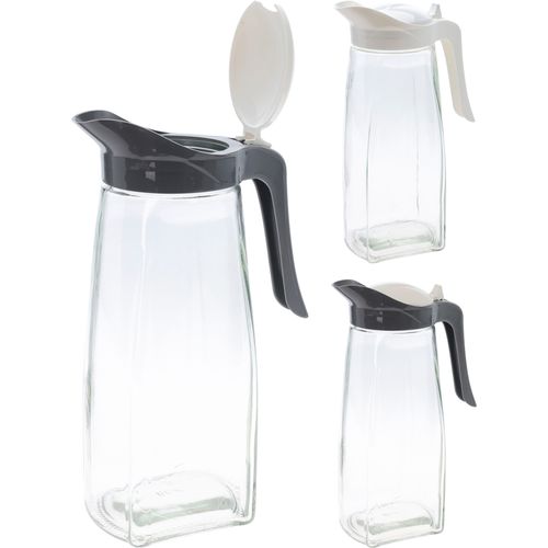 Jarra de vidrio con Asa y Tapa Plástica 1500 ml