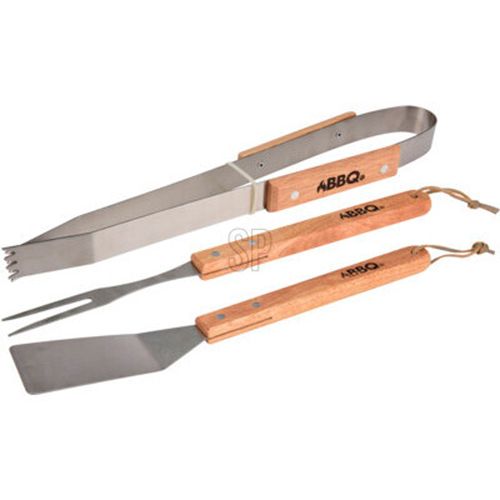 Set x 3 Utensilios para Parrilla en Acero Inoxidable