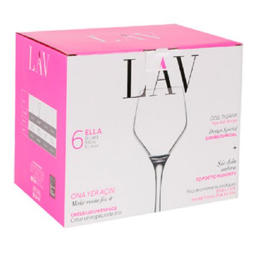 Set x 6 copas vino Ella LAV 330 ml.