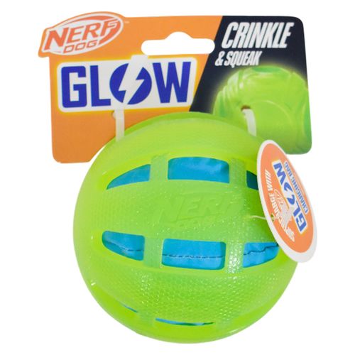 Pelota brillante en la oscuridad NERF dog 10 cm