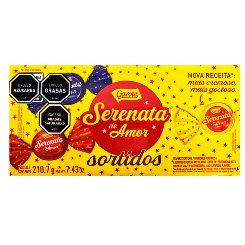 Bombonera GAROTO serenata de AMOR mix 211 g
