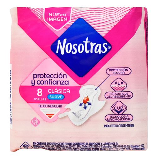 Toalla Femenina NOSOTRAS Clásica 8 un.