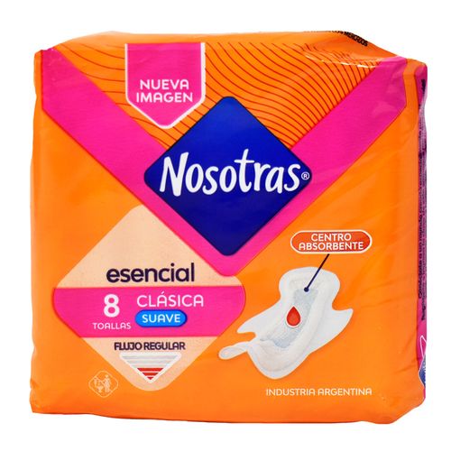 Toalla Femenina NOSOTRAS Clásica Esencial 8 un.