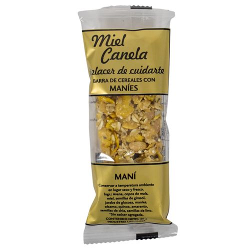 Barra de cereal con maní x un.
