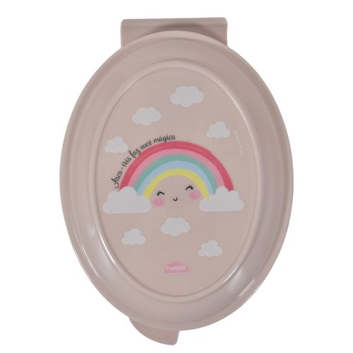 Jabonera 180 ml arco iris rosa