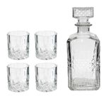 Botella-de-Whisky-4-Vasos-Vidrio