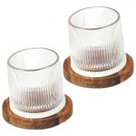 Set-x-2-Vasos-160-ml-Vidrio-con-Posa-Vasos-Madera