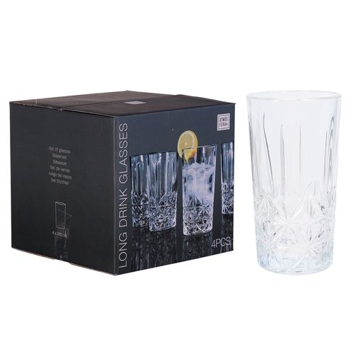 Set x 4 vasos de vidrio bajos