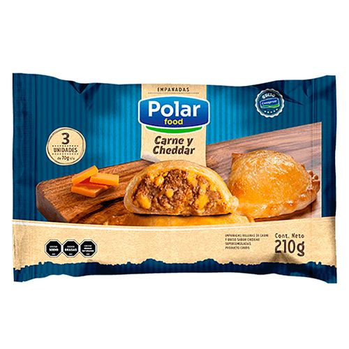 Empanadas de Carne y Queso Cheddar POLAR FOOD x 3 un. 210 g