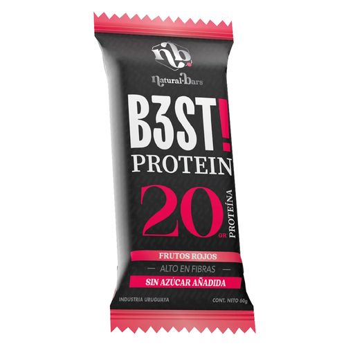 Barrita Proteína b3 NATURAL BARS Frutos Rojos 60 g