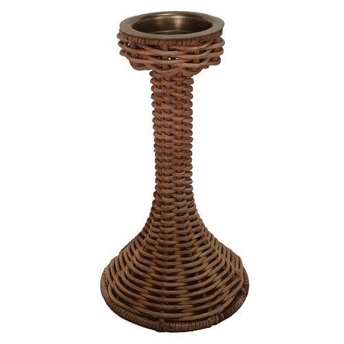 Candelabro en rattán 22 x 13 x 13 cm