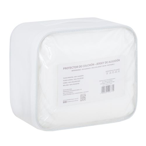 Protector de colchón BUDDEMEYER Maison Queen 160x200x40 cm blanco
