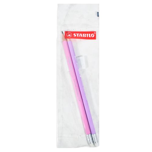 Lápices de Escribir STABILO Swano HB con goma 2 un.