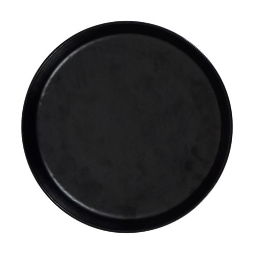 Plato redondo melamina negro 20,4 x 4,3 cm