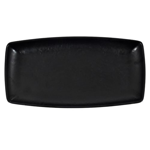 Plato rectangular melamina negro 33,1 x 16,8 x 3,5 cm