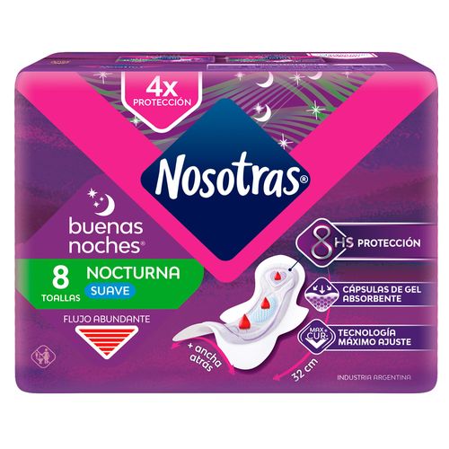 Toalla Femenina NOSOTRAS Nocturna 8 un.