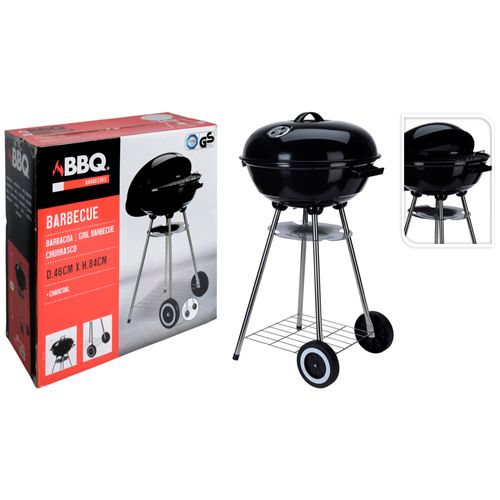 Barbacoa a Carbón con Ruedas Diámetro 46 cm