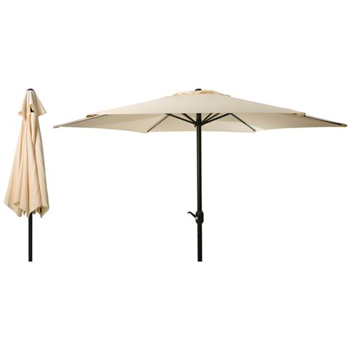 Sombrilla de Jardín 3 m Diámetro Beige en Aluminio