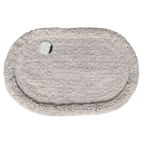 Alfombra Oval Dos Texturas Natural 40 x 60 cm