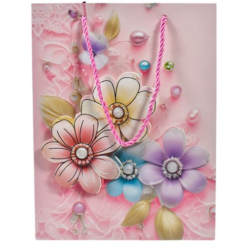 Bolsa de Regalo Flores 18x23x10 cm