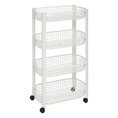 Organizador 46,5x25,5xh79 cm con Ruedas 4 Estantes