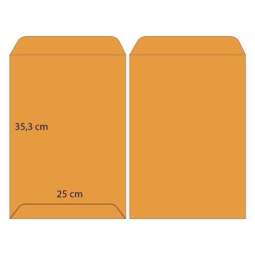 Sobre Manila Oficio 25x35 cm Medoro 10 un.