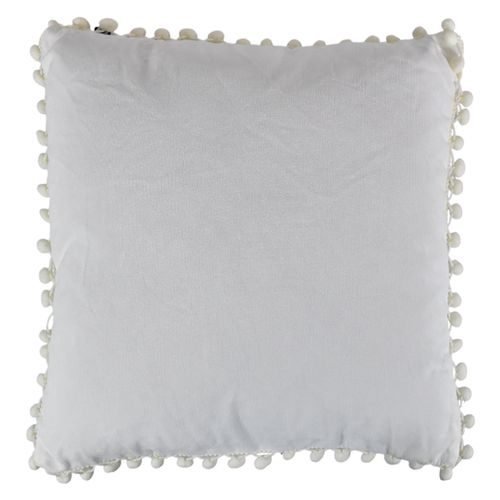 Almohadón 40x40 cm con Pompóm Crema 131656 a