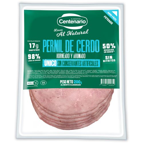 Jamón cocido al natural CENTENARIO en Fetas 200 g