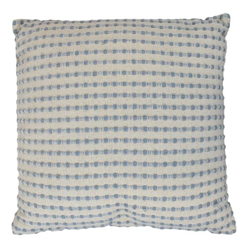 Almohadón decoración 45 x 45 cm blanco/azul