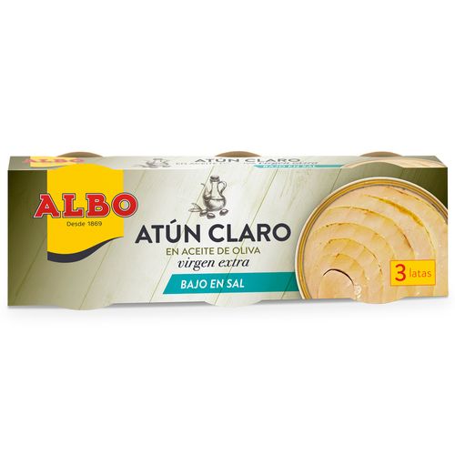 Atún claro ALBO bajo en sal 3 un.