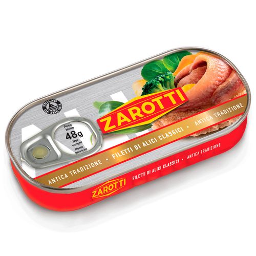 Filet de anchoas ZAROTTI en aceite de oliva 48 g