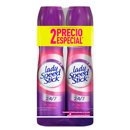 Pack x 2 Desodorante LADY SPEED STICK Powder Fresh