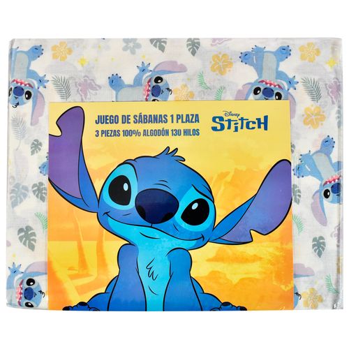 Juego de Sábanas Infantil 1 Plaza Stitch 130 Hilos