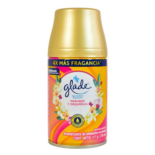 Desod. Ambiente GLADE Automático Naranjo y Orquídeas Repuesto