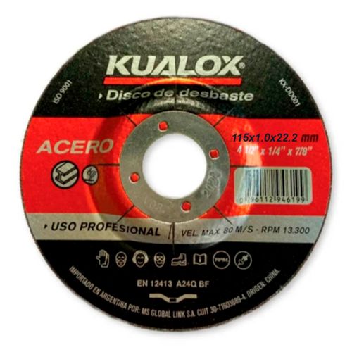 Disco KUALOX corte metal plano 4 1/2'