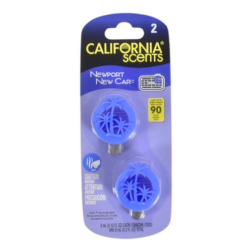 Perfumador CALIFORNIA Md Aromat Auto New Car x 4