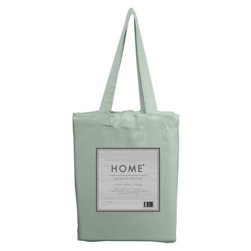 Juego de sabanas HOME Twin Xl Microfibra verde
