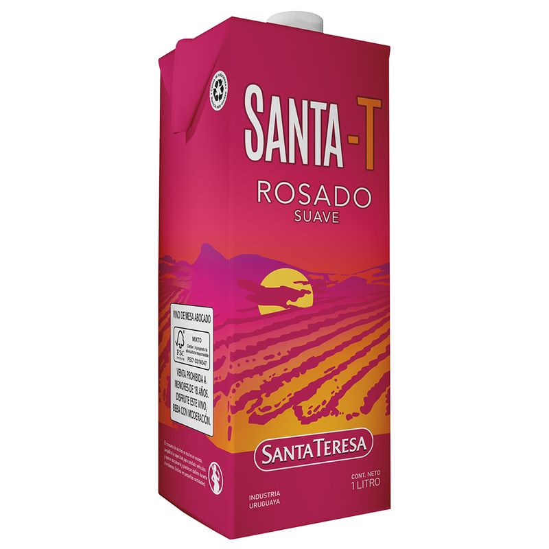 Vino Rosado de Mesa Suave SANTA T 1 L - Géant