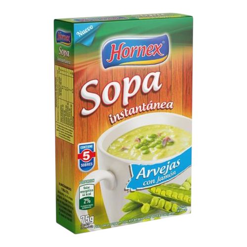 Sopa Instantánea de Arvejas con Jamón HORNEX 15 g