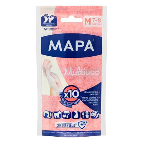 Guantes Descartables MAPA Talle M 10 un.