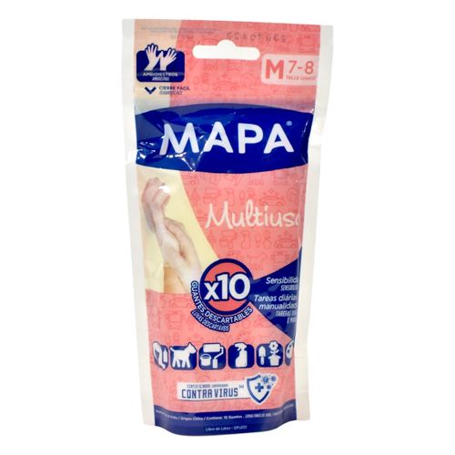 Guantes Descartables MAPA Talle M 10 un.