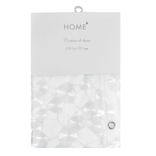 Cortina para baño en poliester+12 ganchos