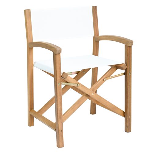 Sillón Director con Posabrazos en Madera Acacia 51x65x83 cm