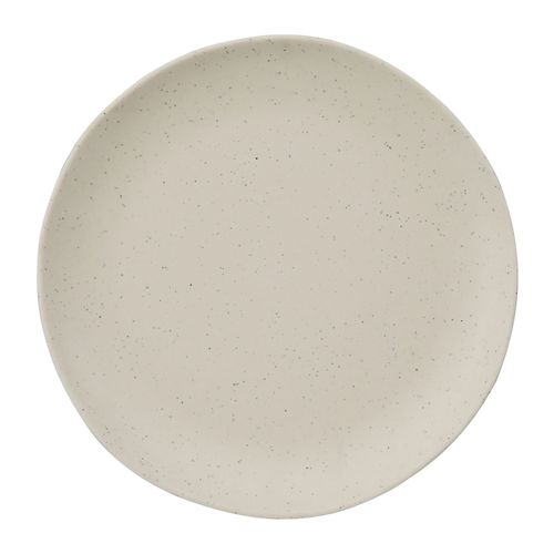 Plato para Postre en Melamina Color Crema Mate 23 cm