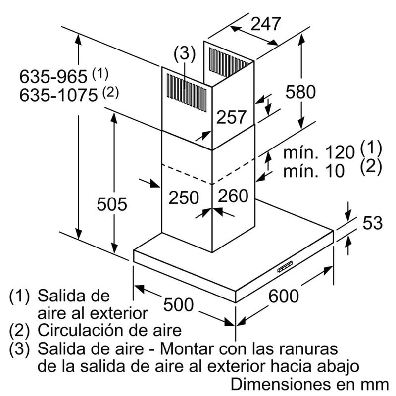 Campana-BOSCH-Mod.-DWB66BC50-plana-de-pared