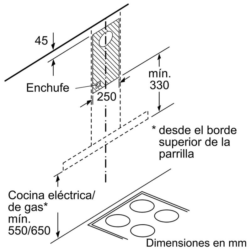 Campana-BOSCH-Mod.-DWB66BC50-plana-de-pared